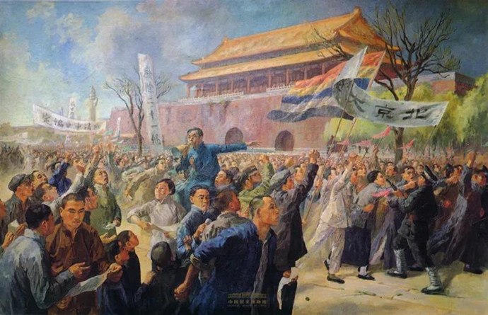 周令釗《五四運(yùn)動(dòng)》油畫，1951年，中國(guó)國(guó)家博物館藏.jpg